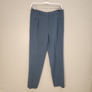 BCBGMaxAzria Drake Steel Blue Pleated Trouser Pants - Size 6
